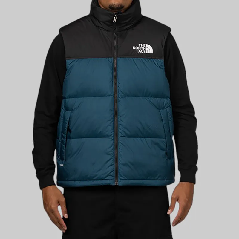 1996 Retro Nuptse Vest - Midnight Petrol/TNF Black