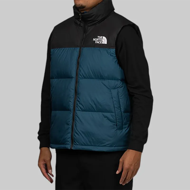 1996 Retro Nuptse Vest - Midnight Petrol/TNF Black