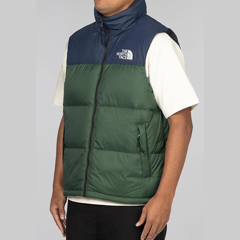 1996 Retro Nuptse Vest - Pine Needle/Summit Navy