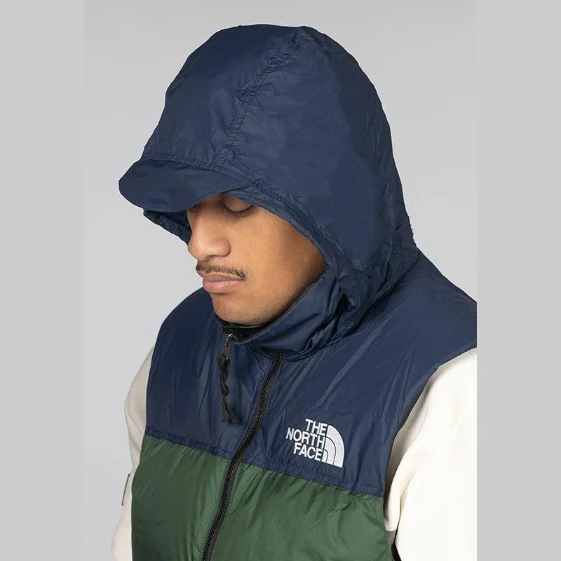 1996 Retro Nuptse Vest - Pine Needle/Summit Navy