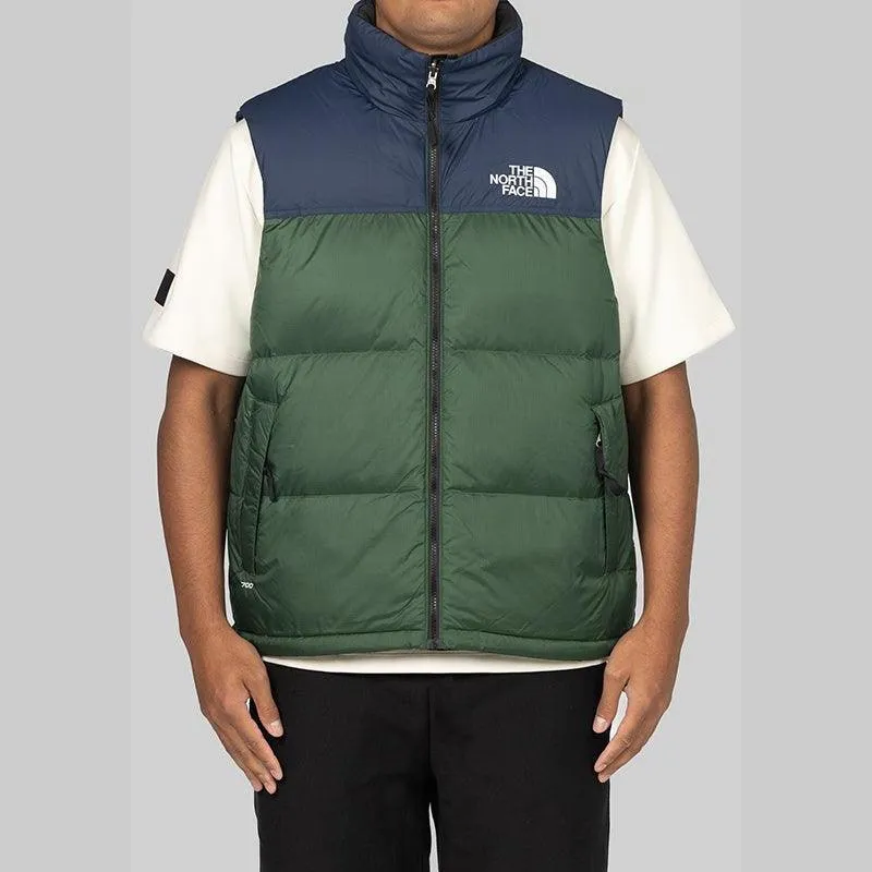 1996 Retro Nuptse Vest - Pine Needle/Summit Navy