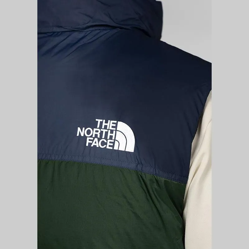 1996 Retro Nuptse Vest - Pine Needle/Summit Navy