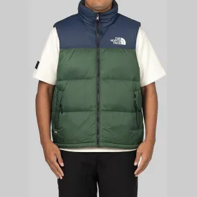 1996 Retro Nuptse Vest - Pine Needle/Summit Navy
