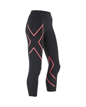 2XU Mid-Rise Comp 7/8 Tights - Womens - Blk/Pkp