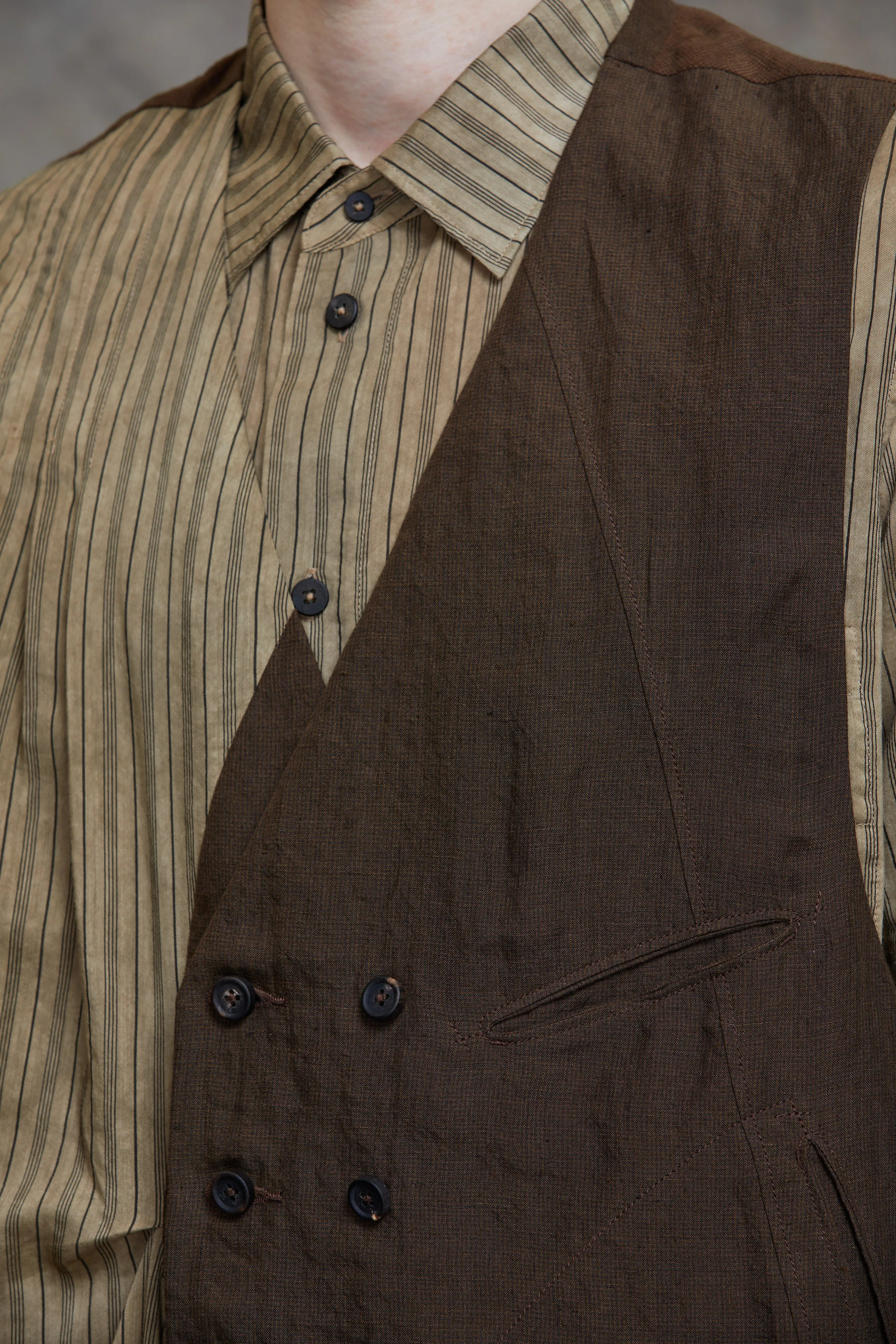 ASYMMETRIC COLLAGED WAISTCOAT