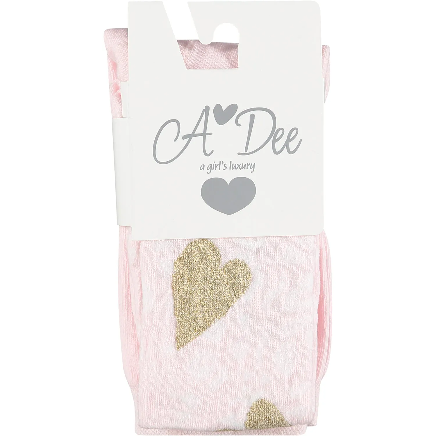 AW22 A Dee Girls Porter Pink Heart Tights