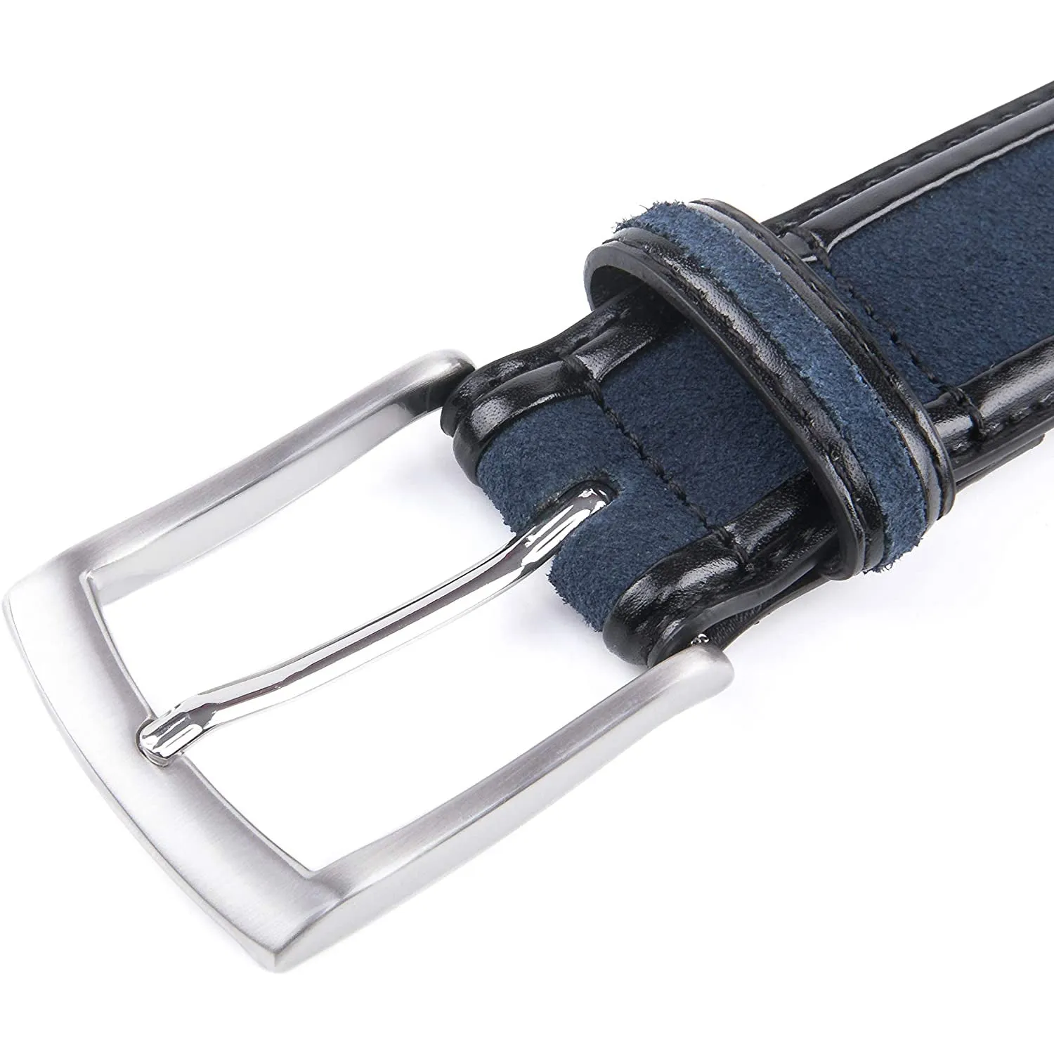 Belts for Men | Handmade Genuine Leather | 100% Cow Leather | Color Villi Navy
