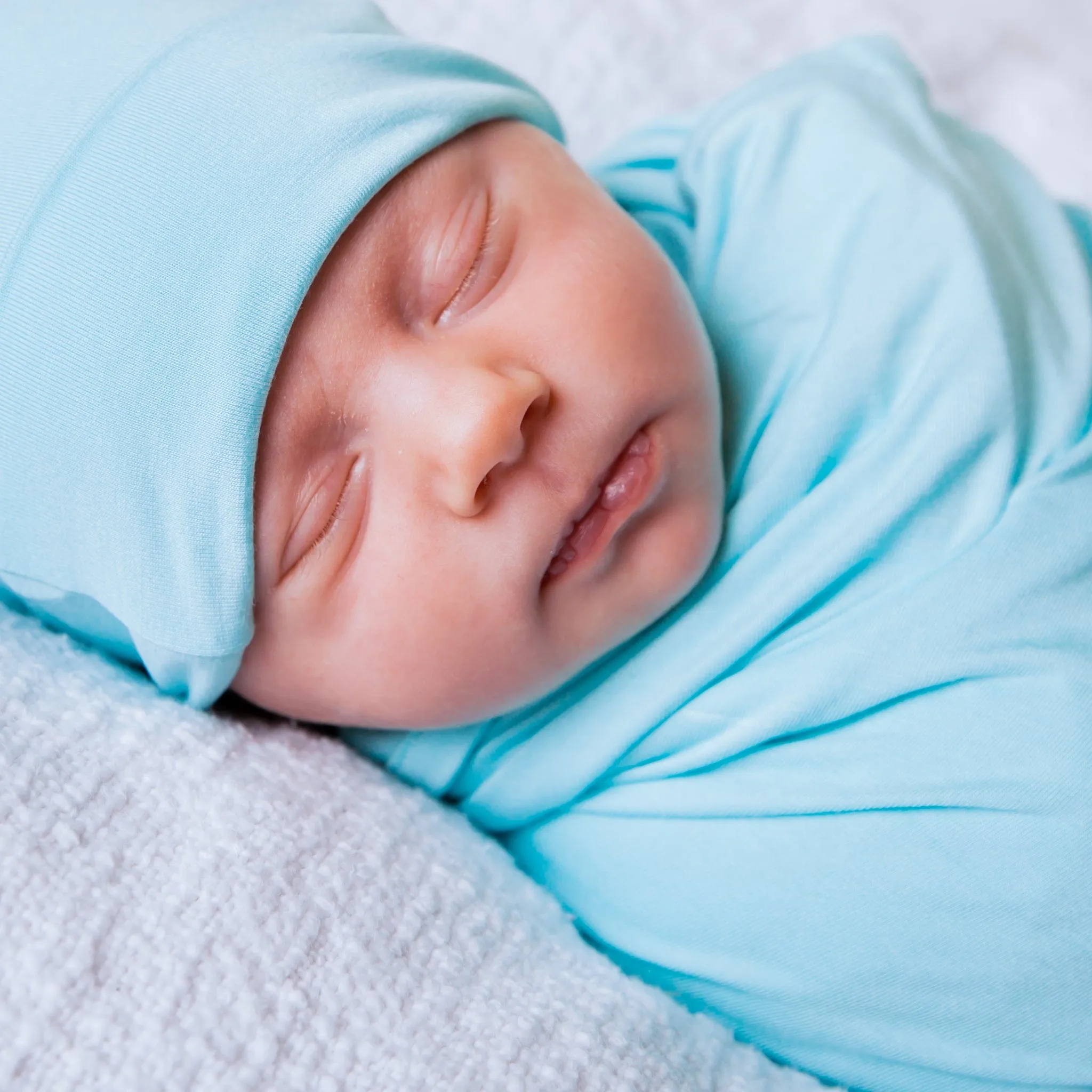Blue Raspberry Swaddle Beanie Set