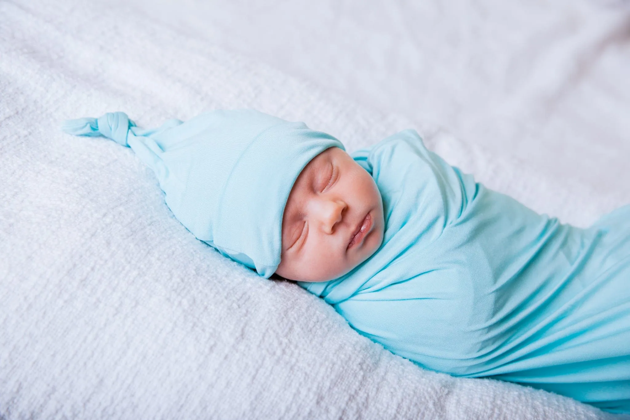 Blue Raspberry Swaddle Beanie Set