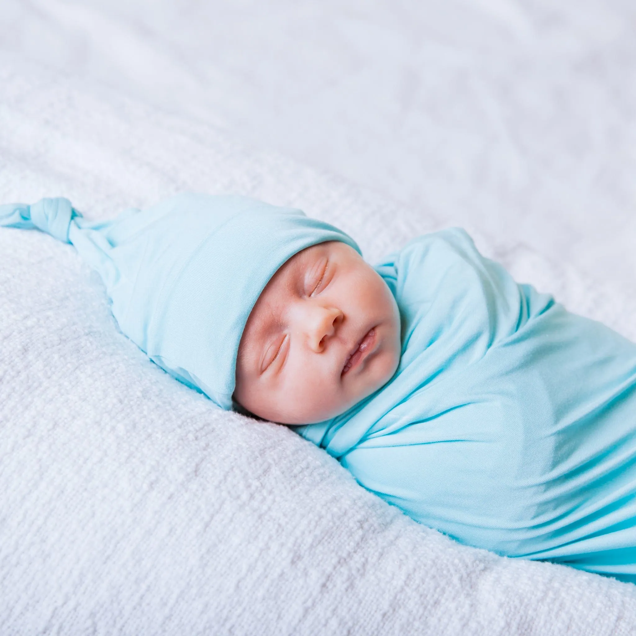 Blue Raspberry Swaddle Beanie Set