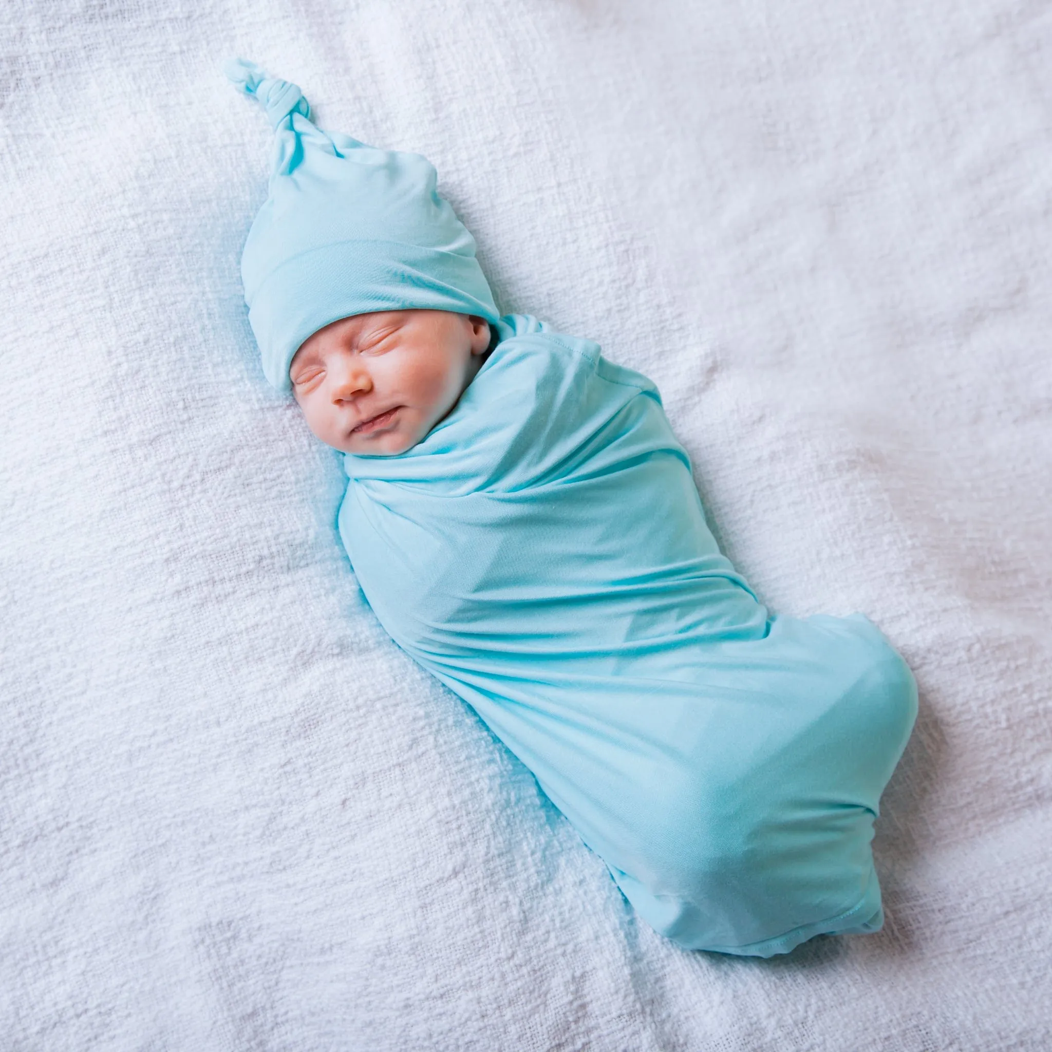 Blue Raspberry Swaddle Beanie Set