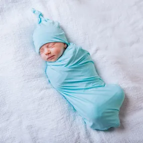 Blue Raspberry Swaddle Beanie Set