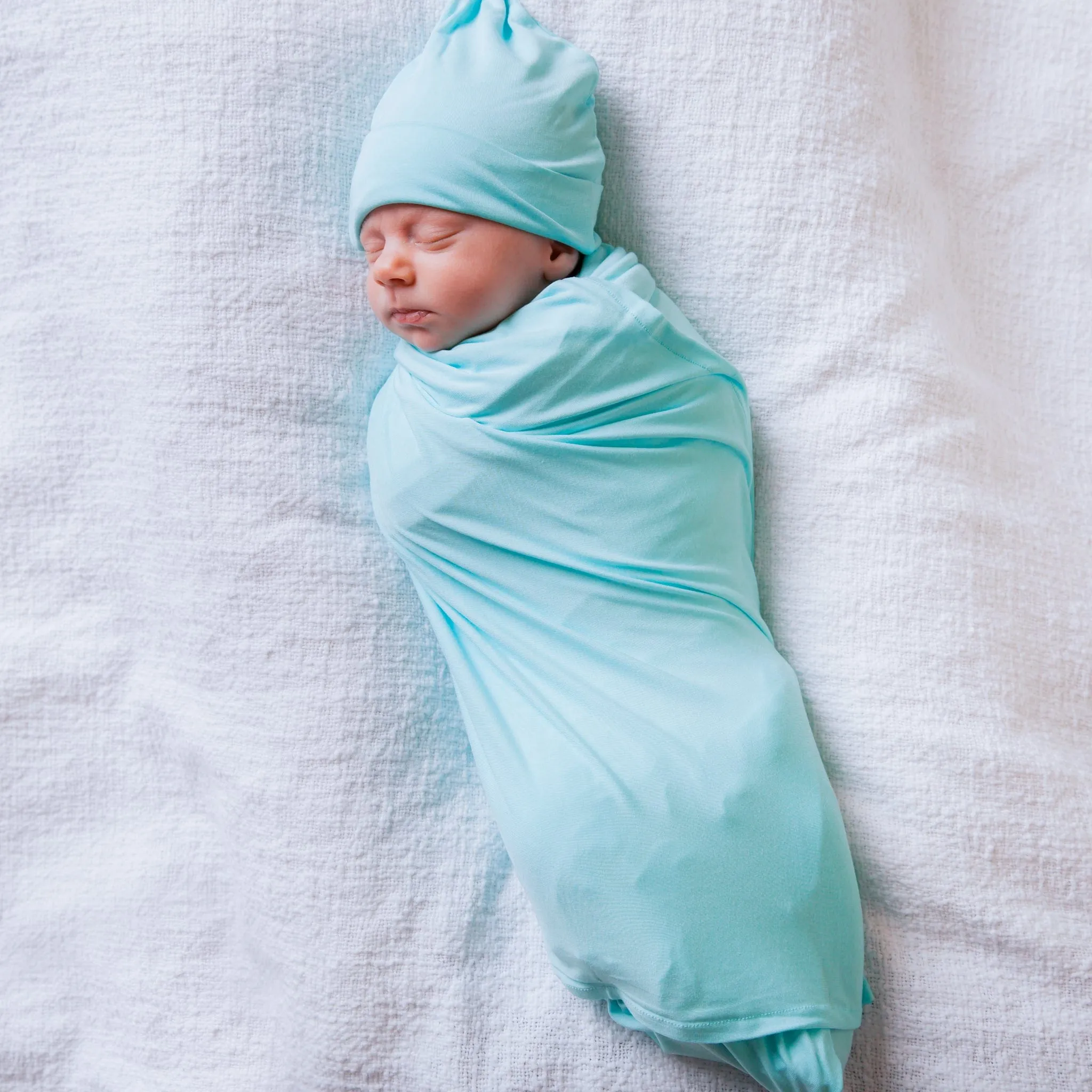 Blue Raspberry Swaddle Beanie Set