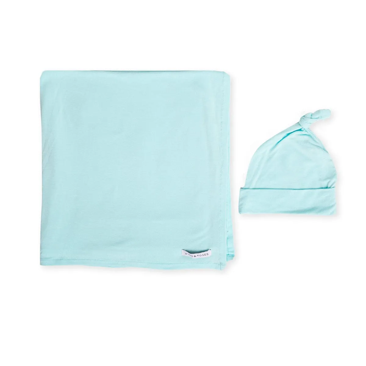 Blue Raspberry Swaddle Beanie Set