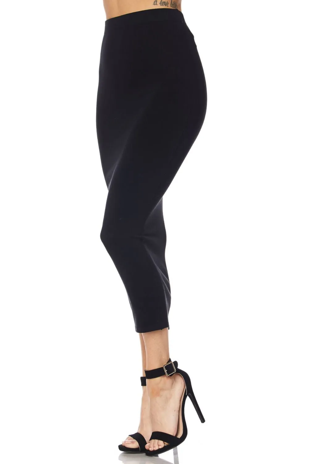 Body Contour Midi Knit Skirt