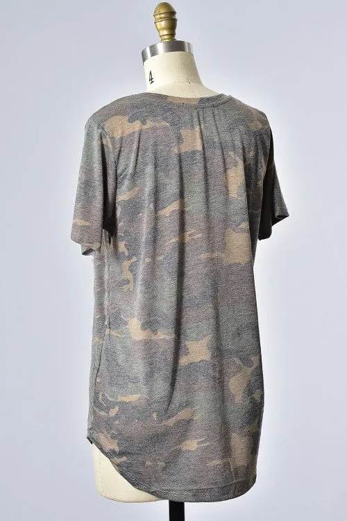 Camo T-Shirt with pocket