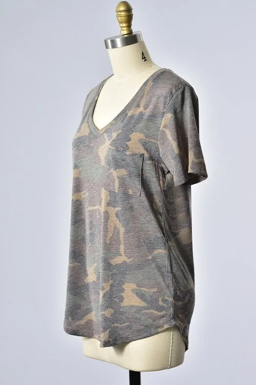 Camo T-Shirt with pocket