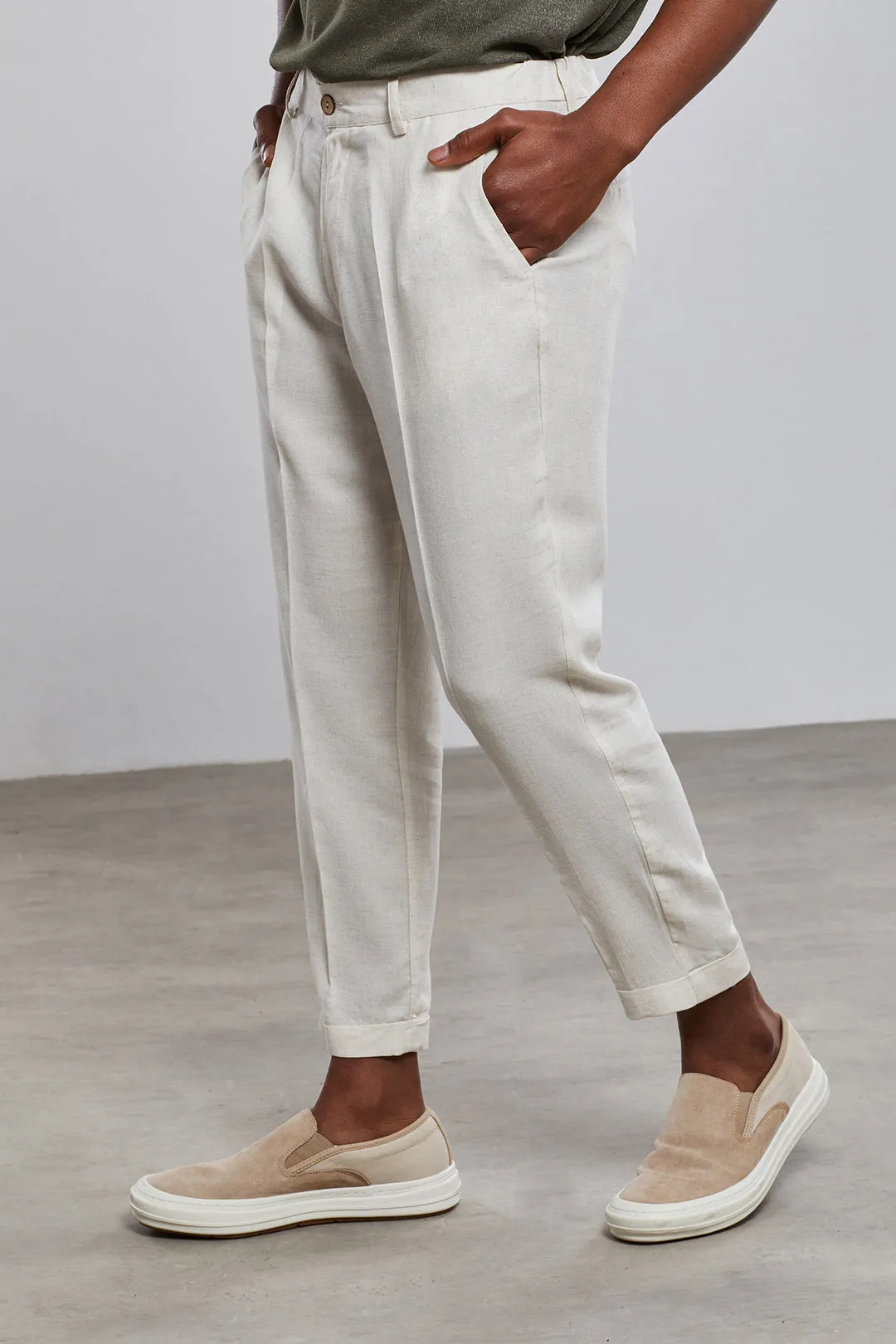 Carrot Fit Chino 0 Linen Pants