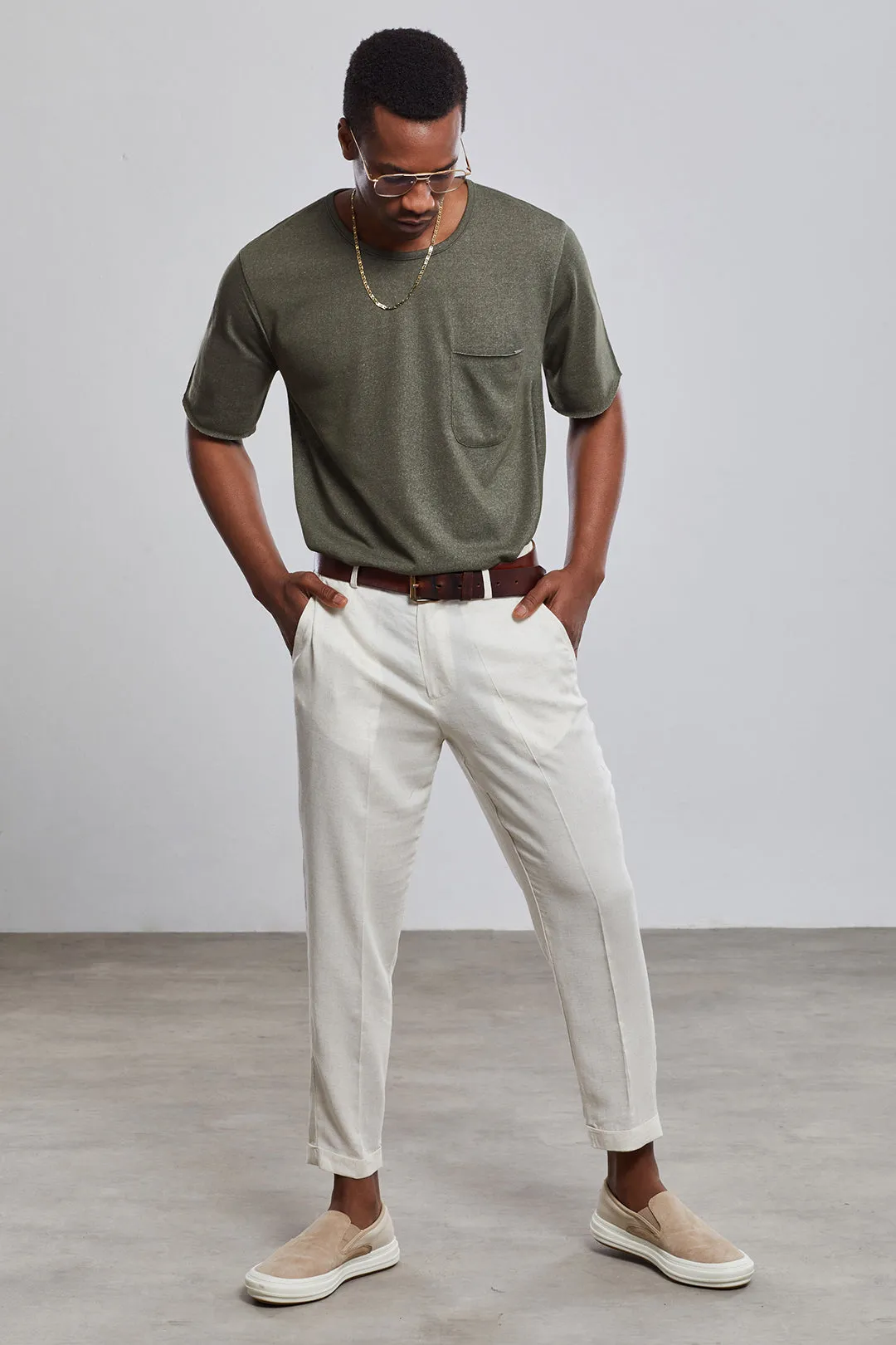 Carrot Fit Chino 0 Linen Pants
