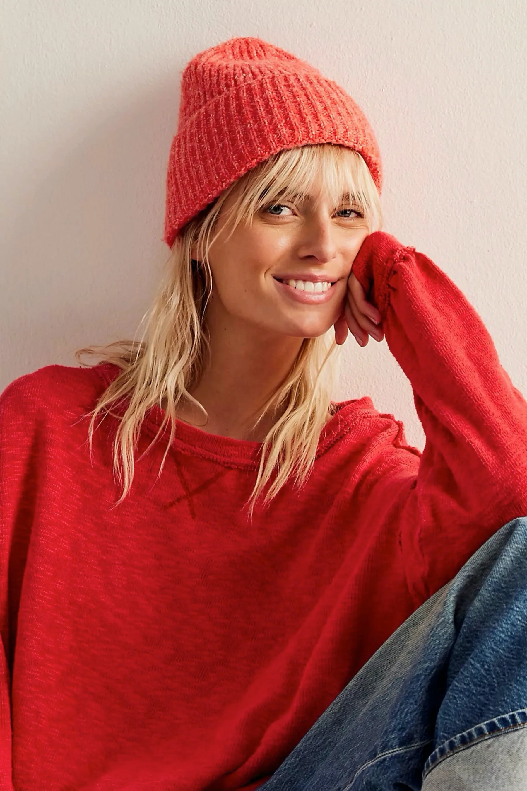 Cherry Tomato Harbor Ribbed Beanie