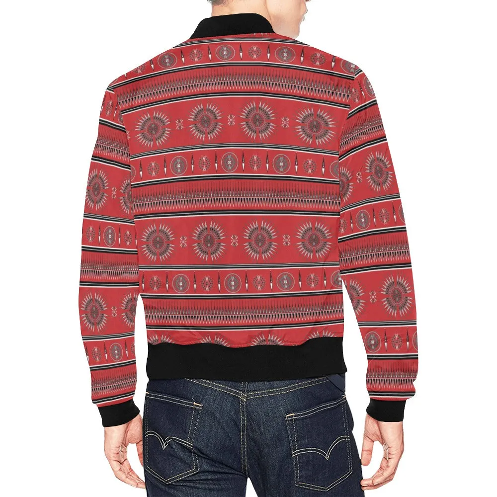 Evening Feather Wheel Blush Bomber Jacket for Men