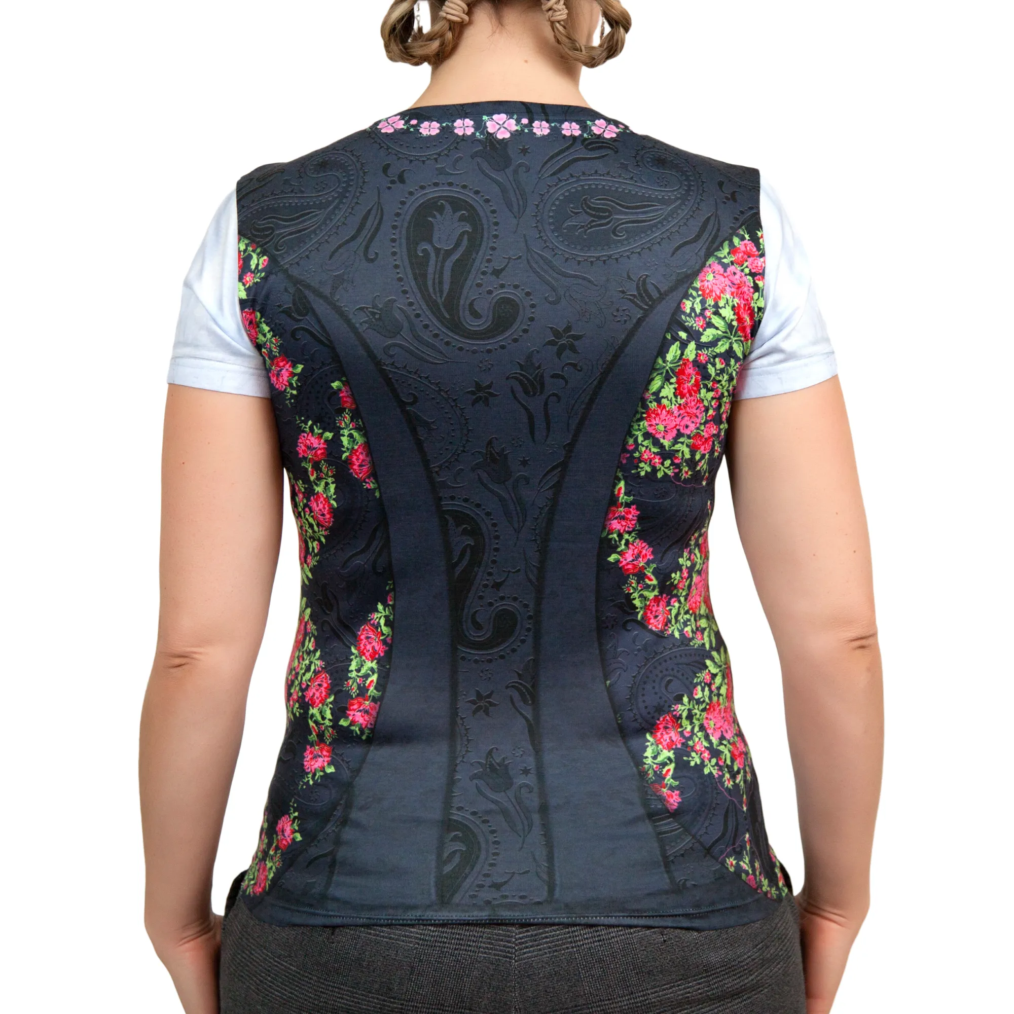 German Costume Dirndl Realistic Faux Edelweiss Shirt