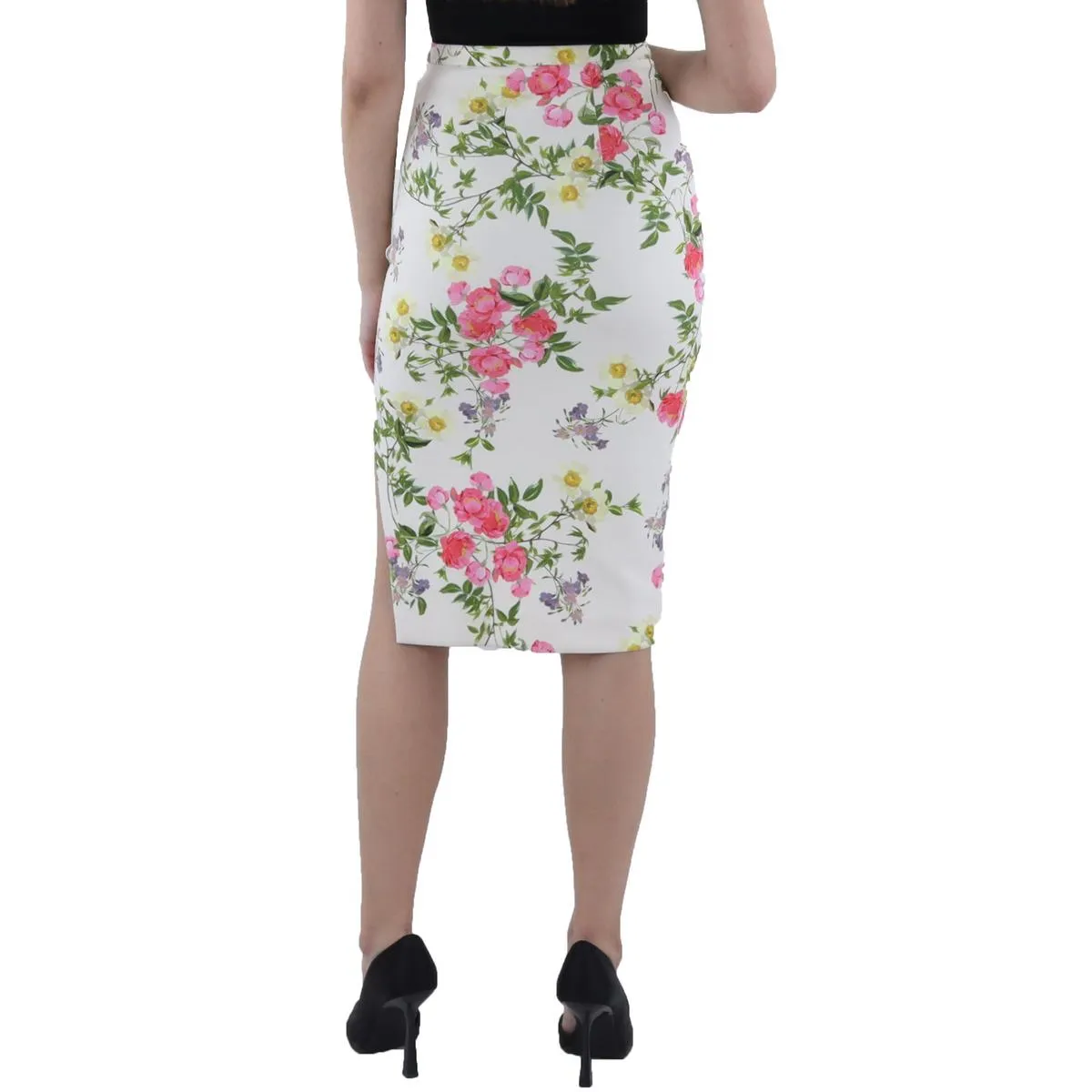 Guess by Marciano Womens Leonora Floral Midi Pencil Skirt