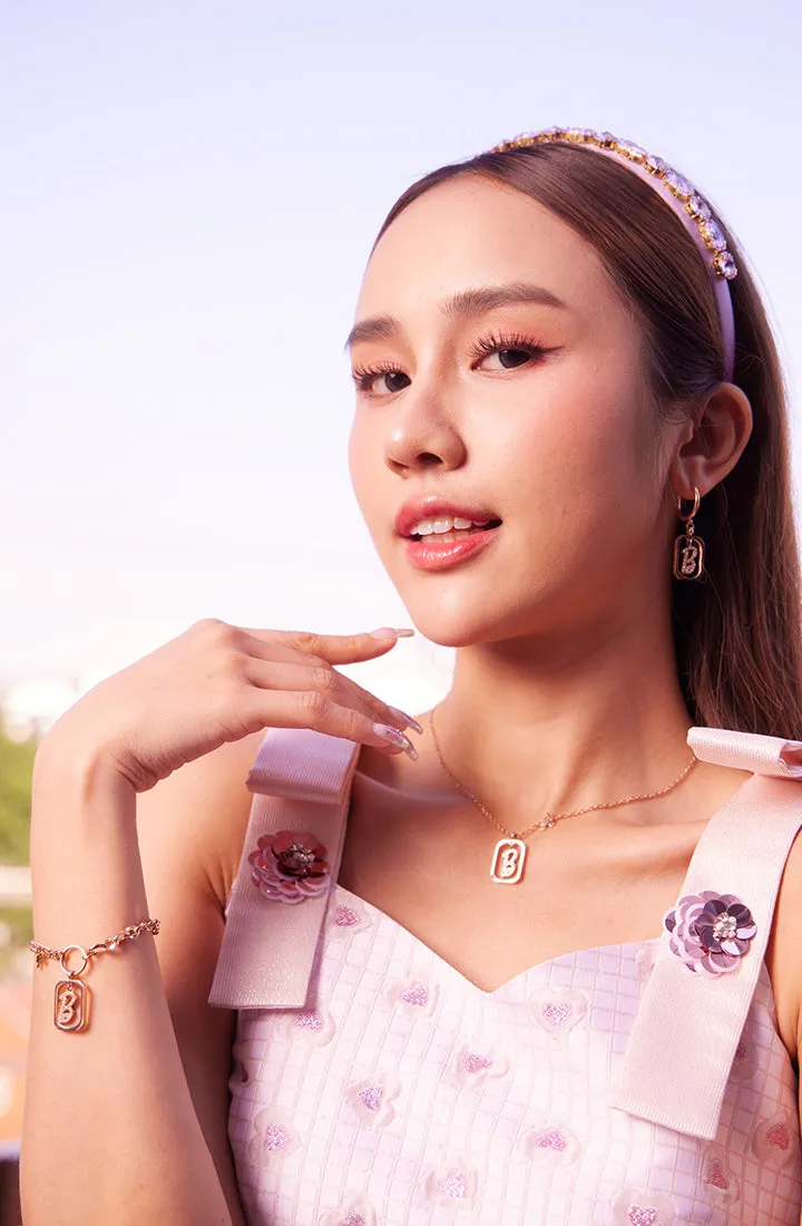Iconic B with Dangling Silo Head Pendant Bracelet