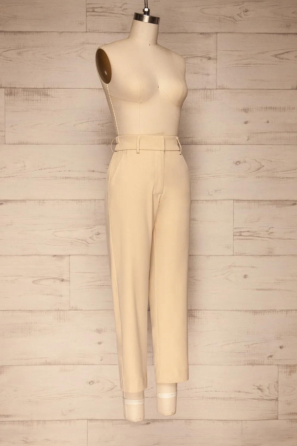 Issie Sesame | Cream Straight Leg Pants