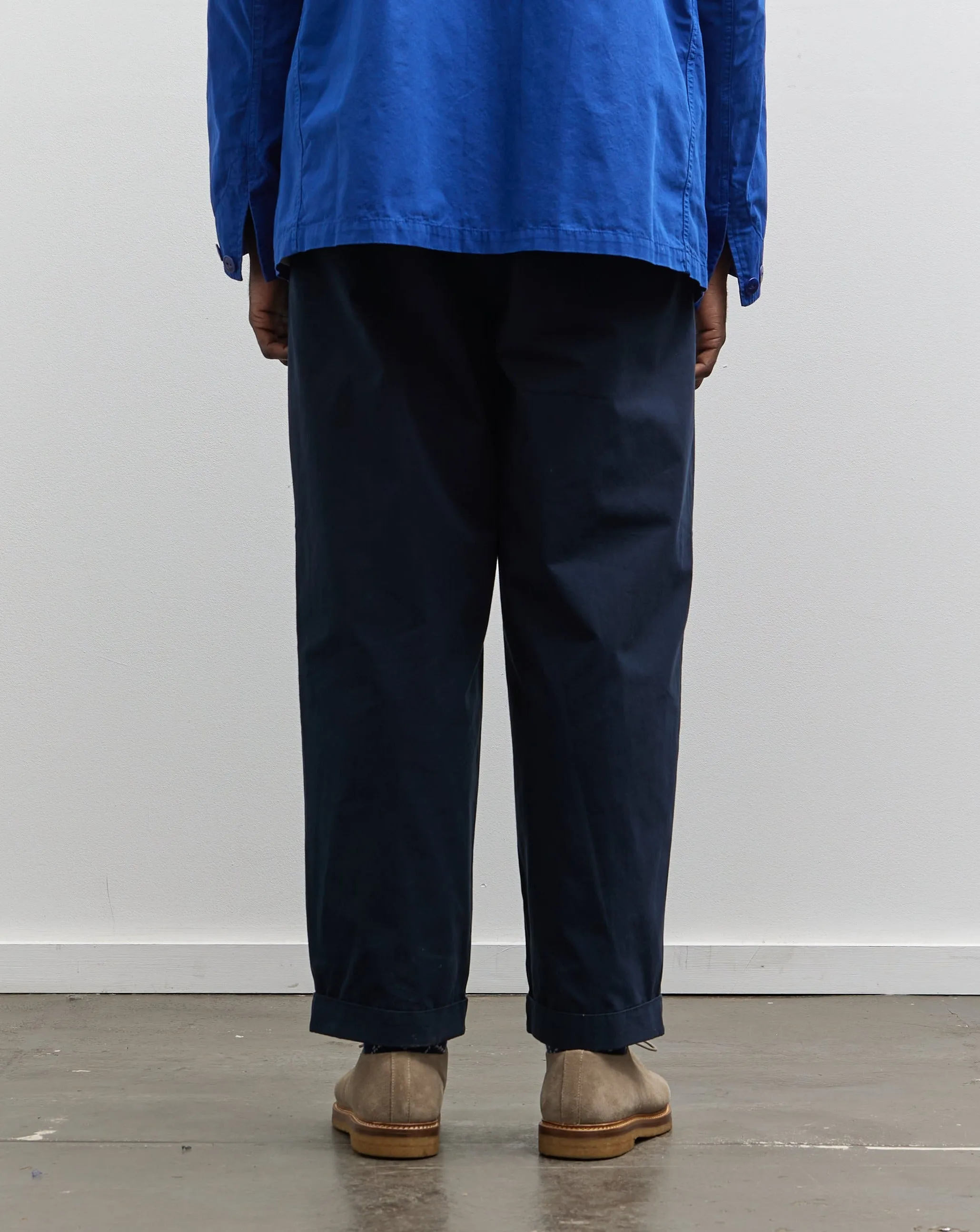 Merz b. Schwanen Unisex Pleated Pants, Dark Navy
