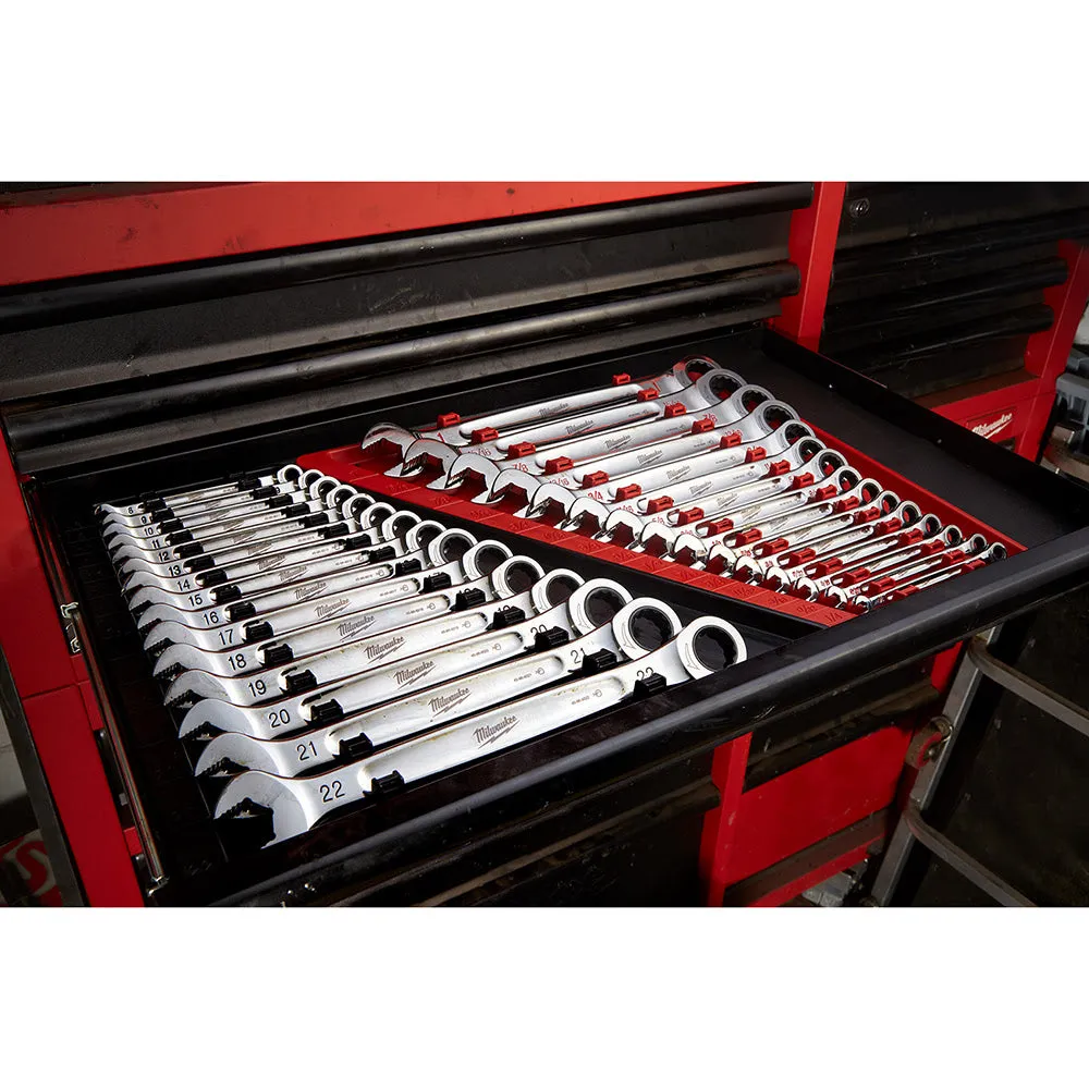 Milwaukee 48-22-9416 15 Piece Ratcheting Combination Wrench Set - SAE