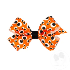 Mini Halloween Print Grosgrain Hair Bow