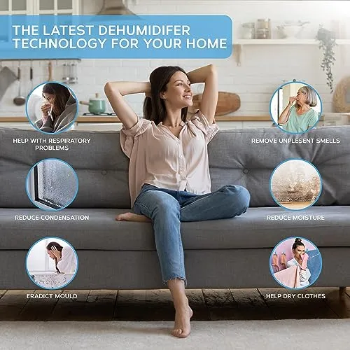 MONHOUSE 25L/Day Digital Dehumidifier - Large 4L Tank (New)