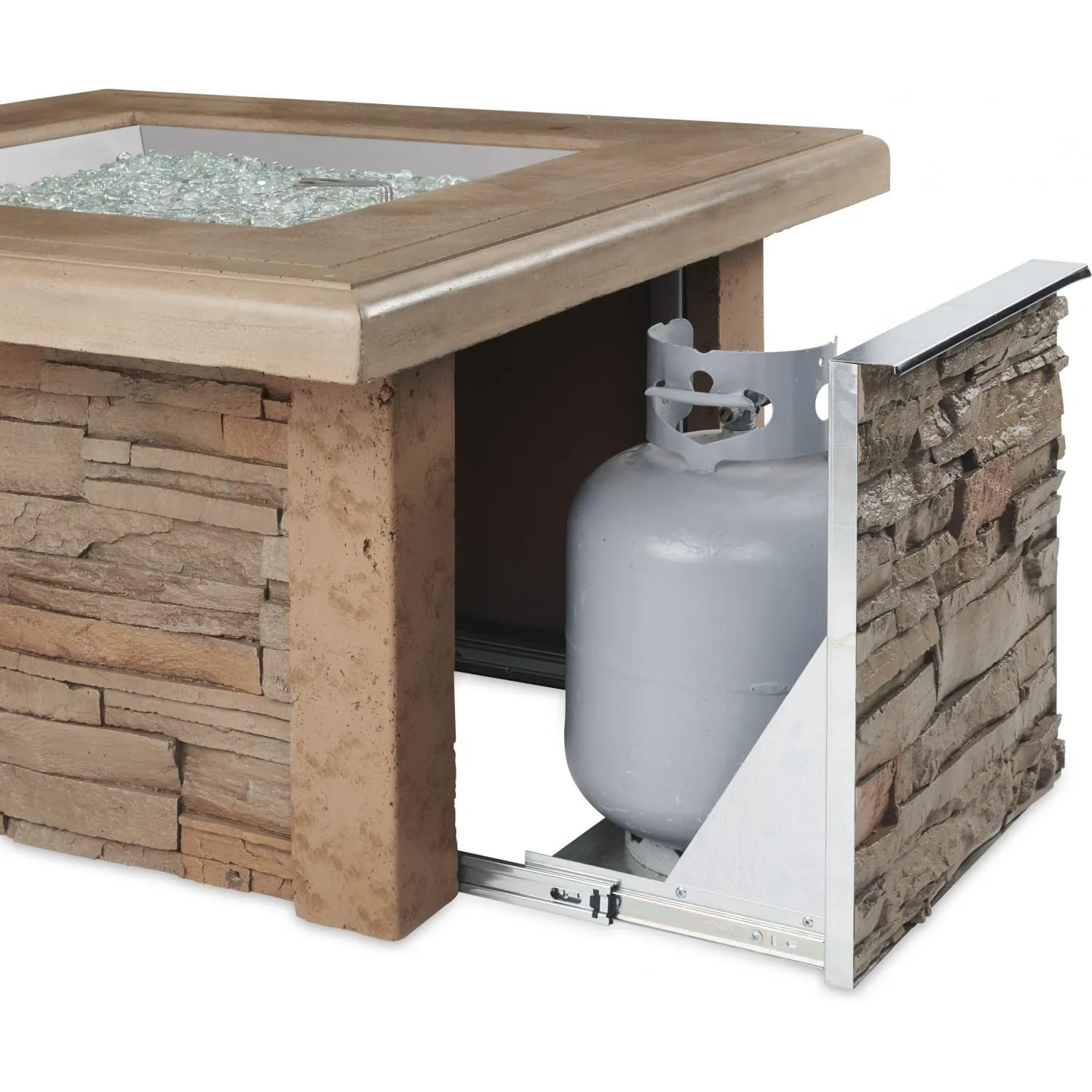Outdoor GreatRoom: Sierra Square Gas Fire Pit Table