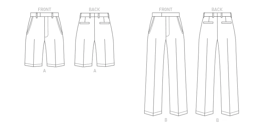 Pattern - Vogue - V1896 -  Men's Shorts and Pants