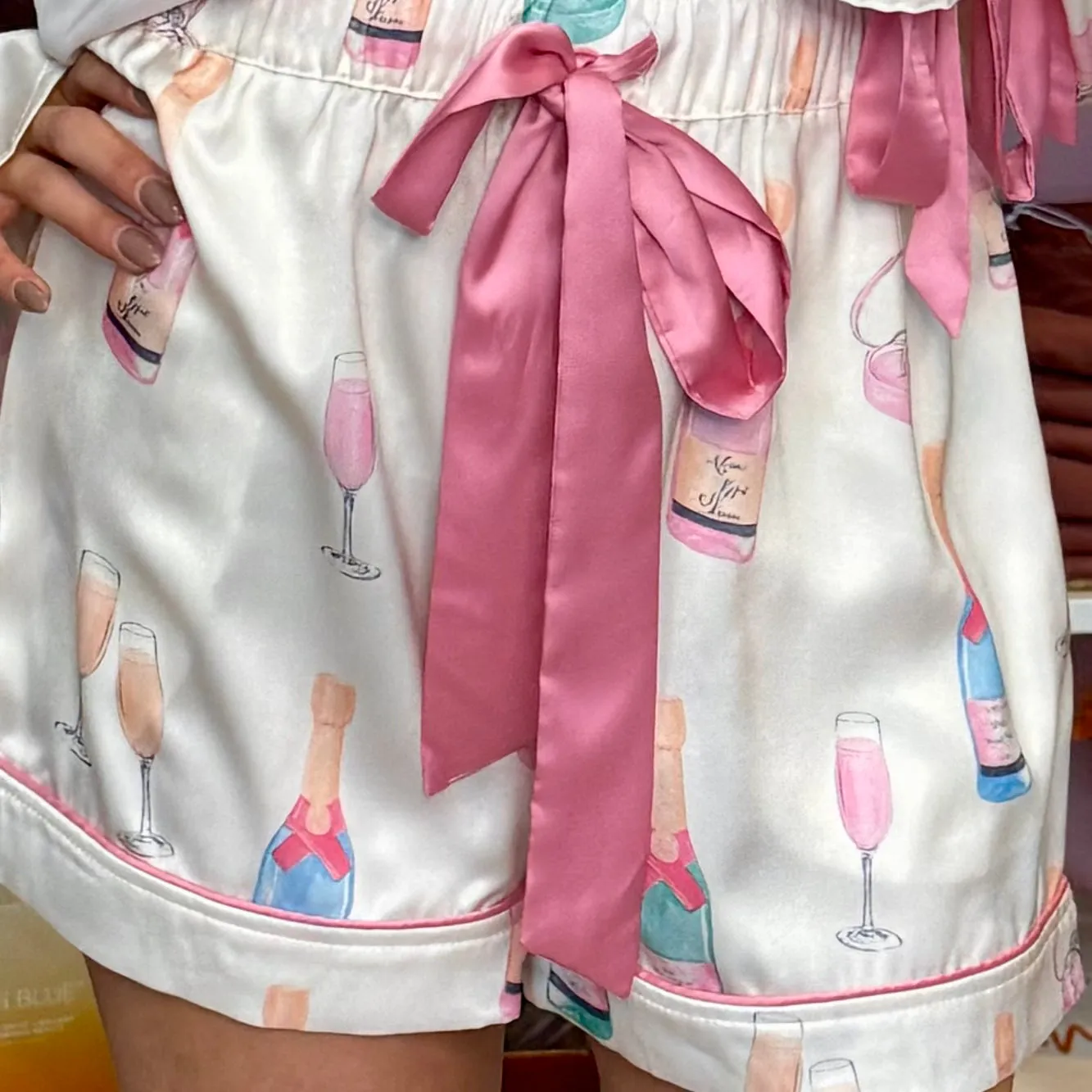 Pop the Bubbly Champagne & Glass Pajamas