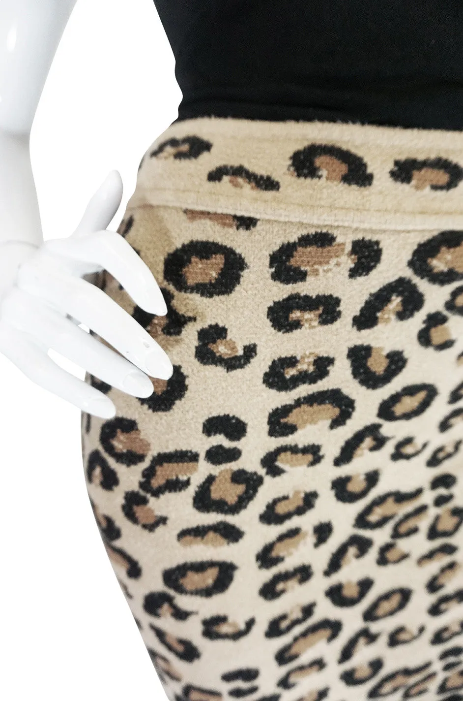 Rare 1991 Collection Azzedine Alaia Leopard Skirt