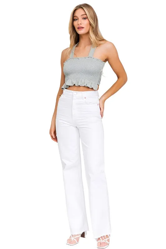 Smocked Tank Crop Top