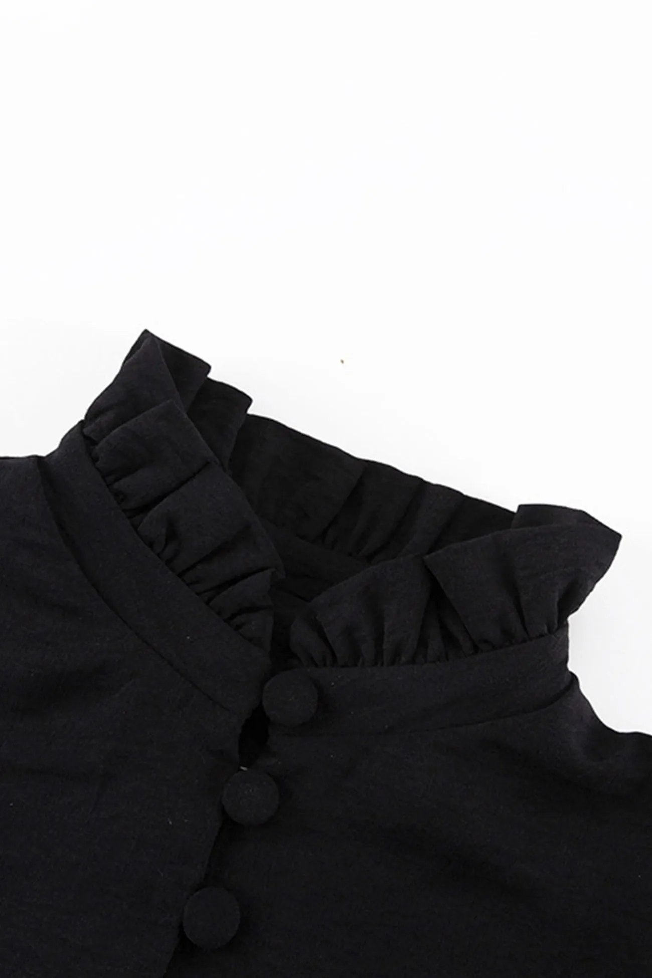 Stand Neck Single-breasted Shirt Dress
