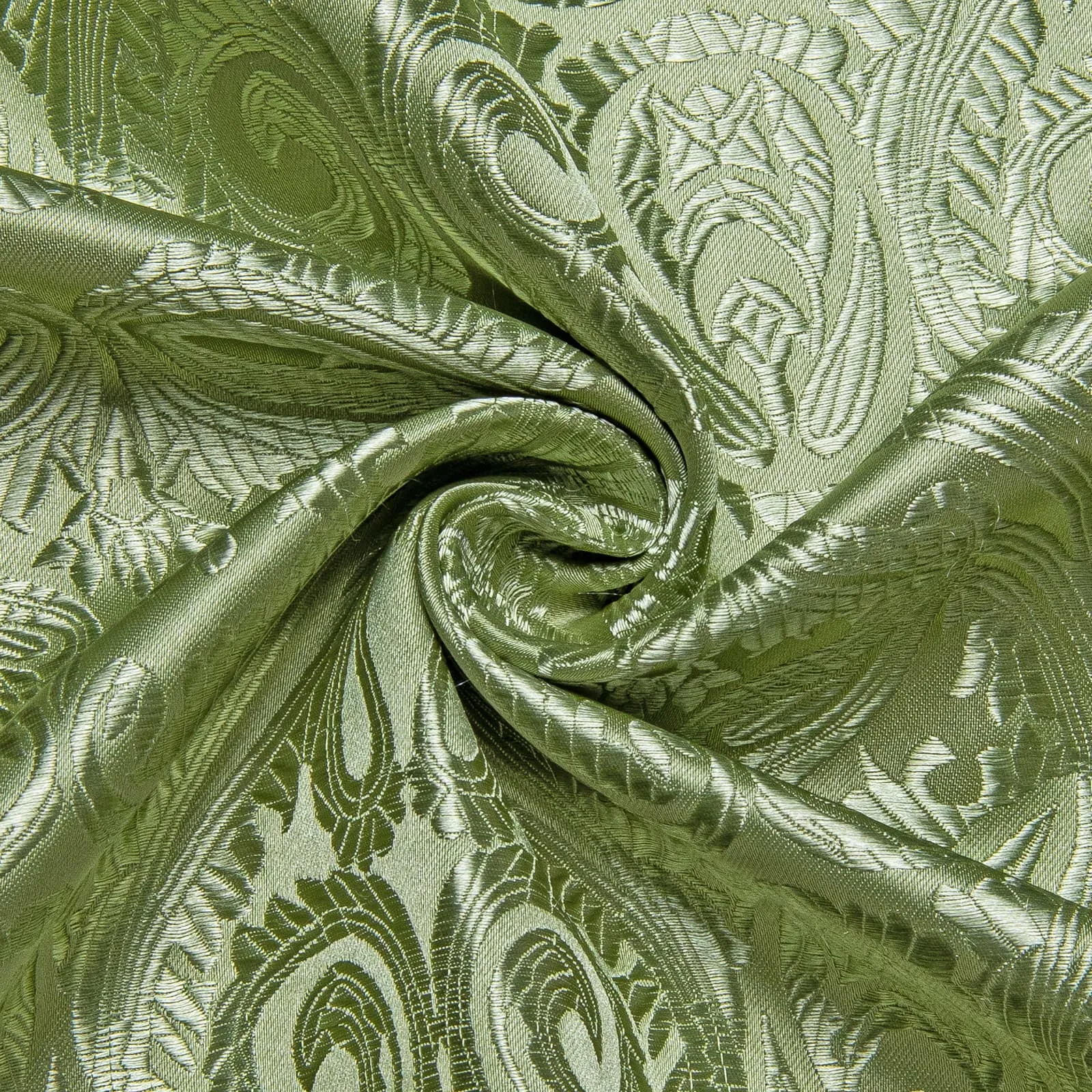 Ties2you Dress Shirt Asparagus Green Paisley Long Sleeve Button Shirt for Men