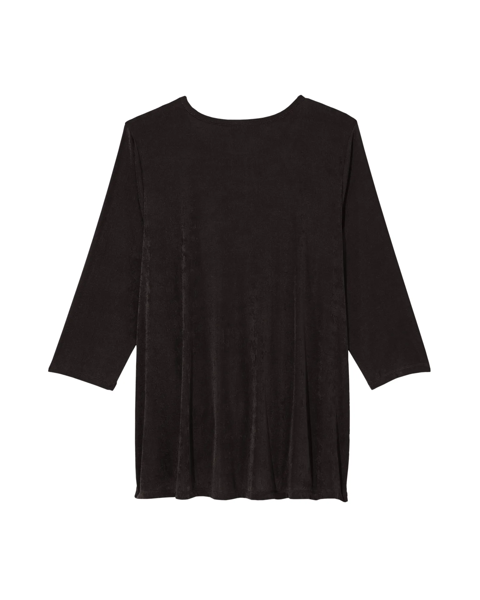 Tinsley 3/4 Sleeve Slinky Twist Hem Top | Black