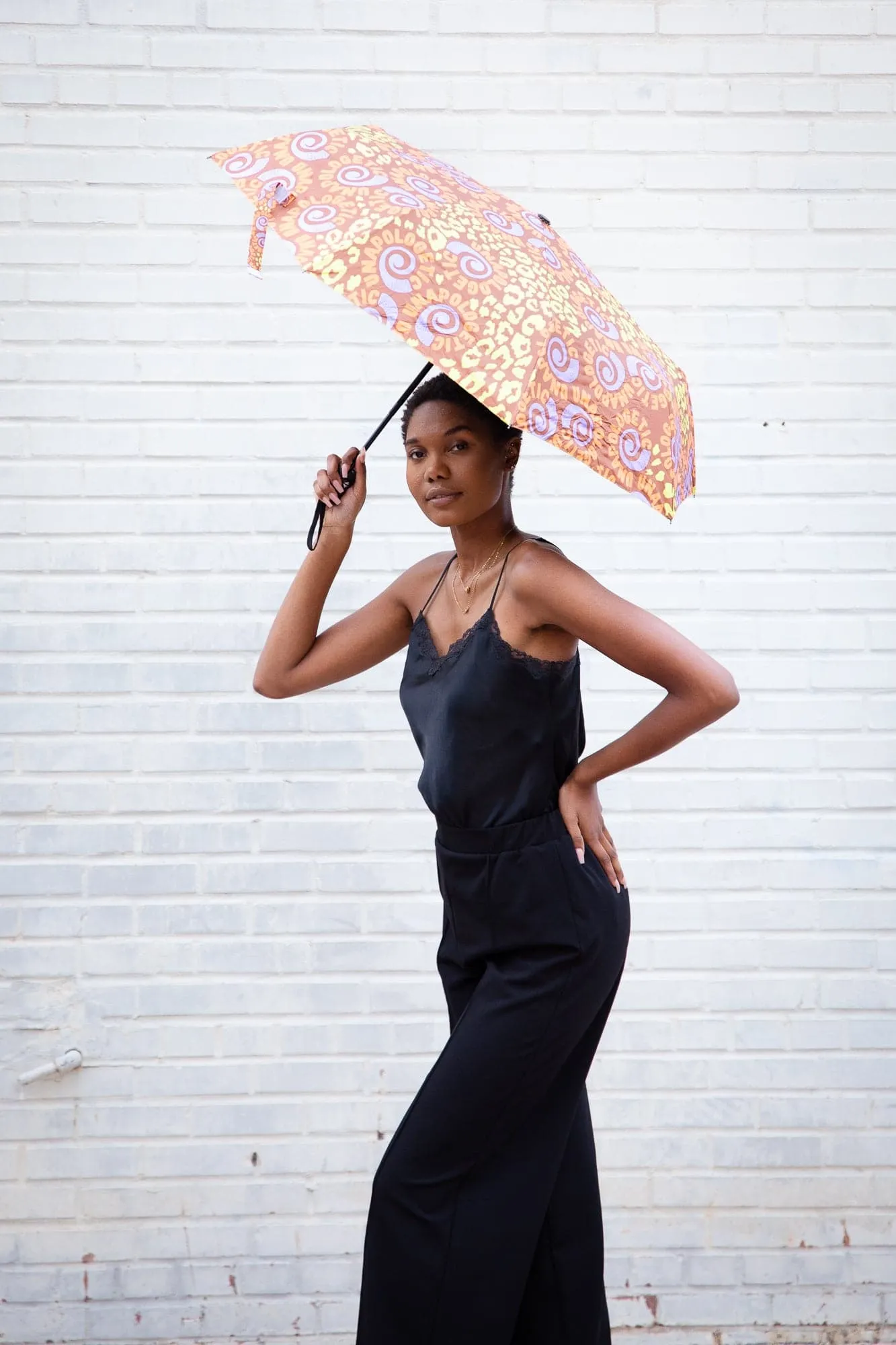 Unapologetic Swirl Came Thru Drippin' Push Button Umbrella