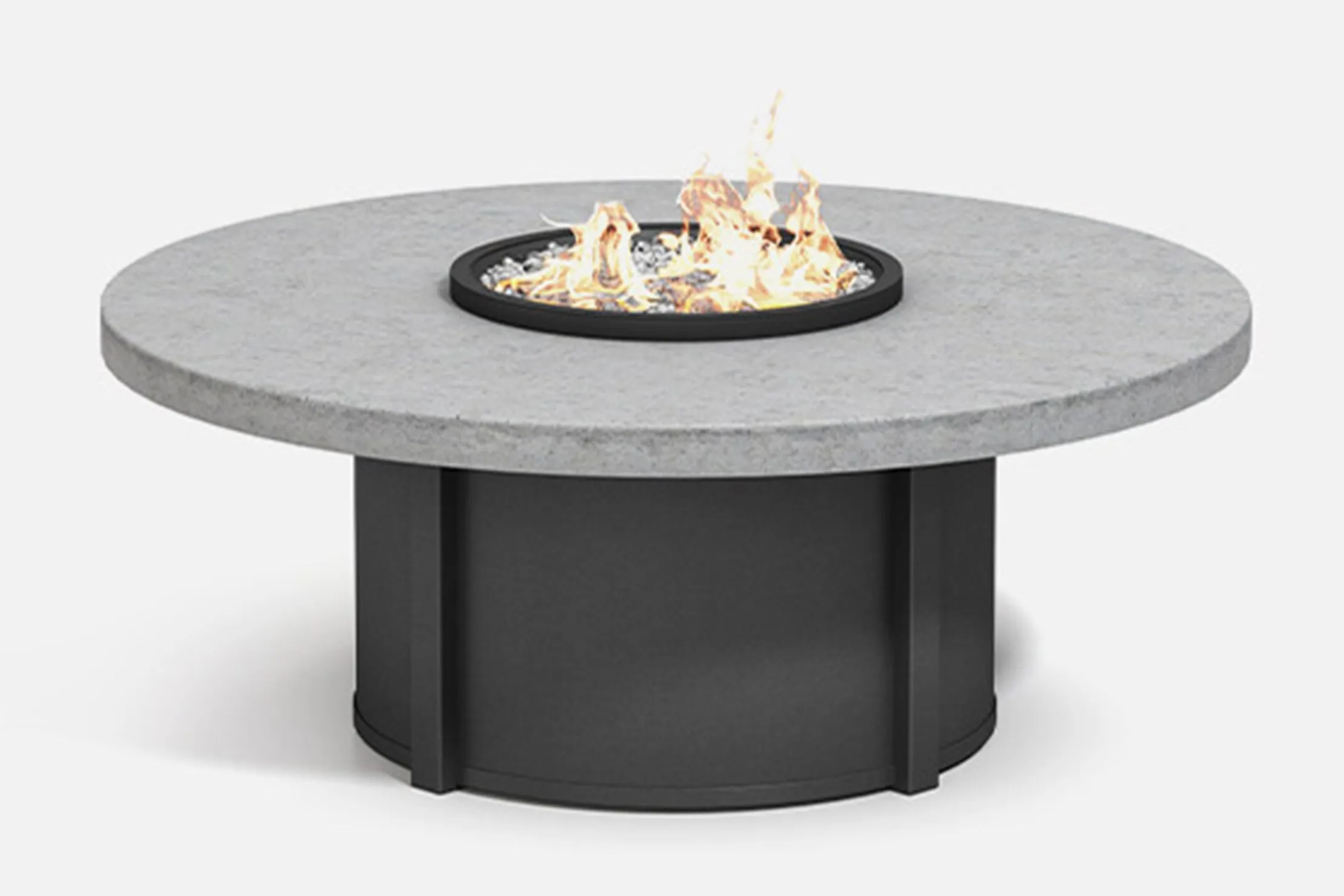 Valero 54" Round Composite Concrete Fire Table (19" Height)
