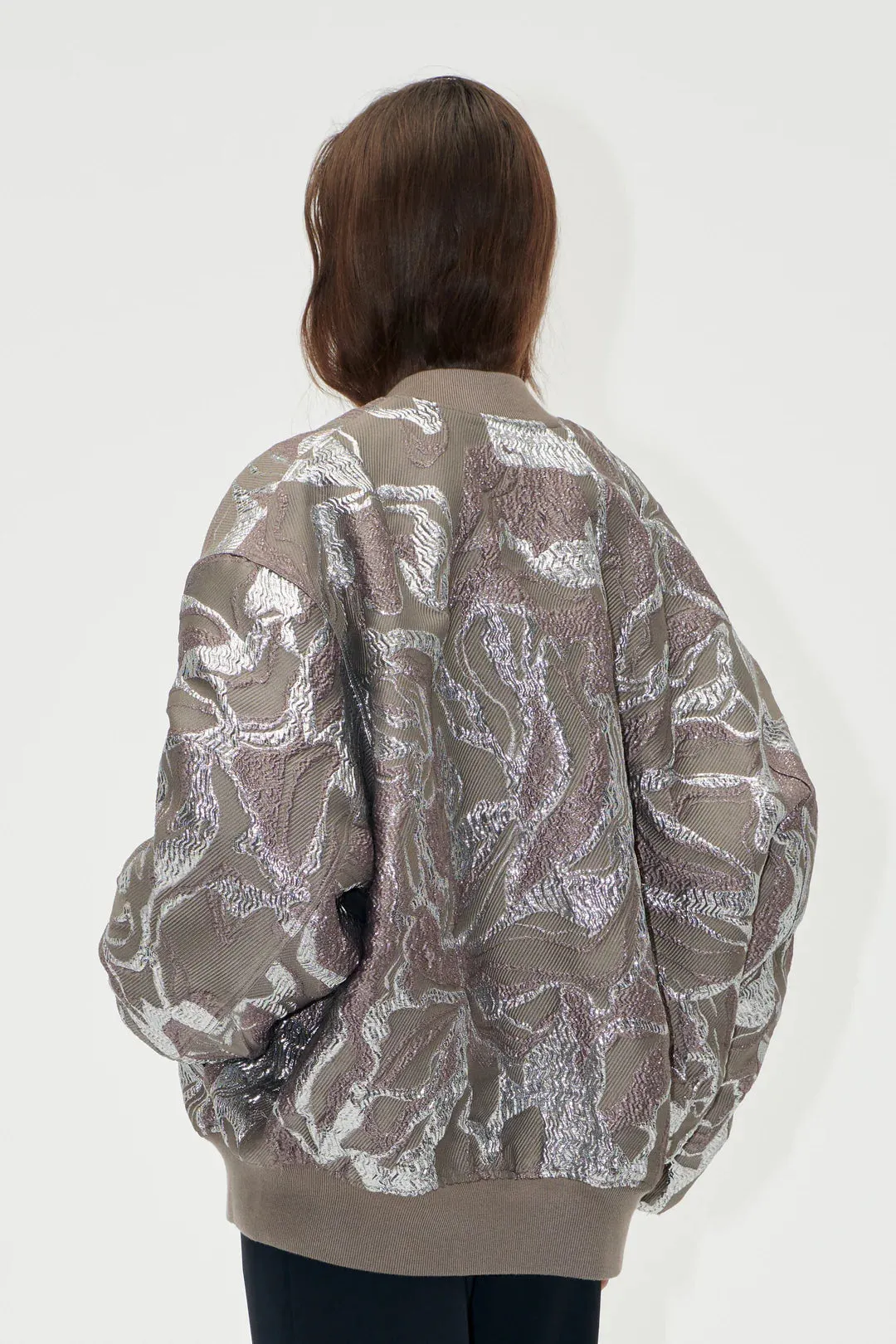 VOLUMINOUS BOMBER JACKET | ABSTRACT FOLIAGE
