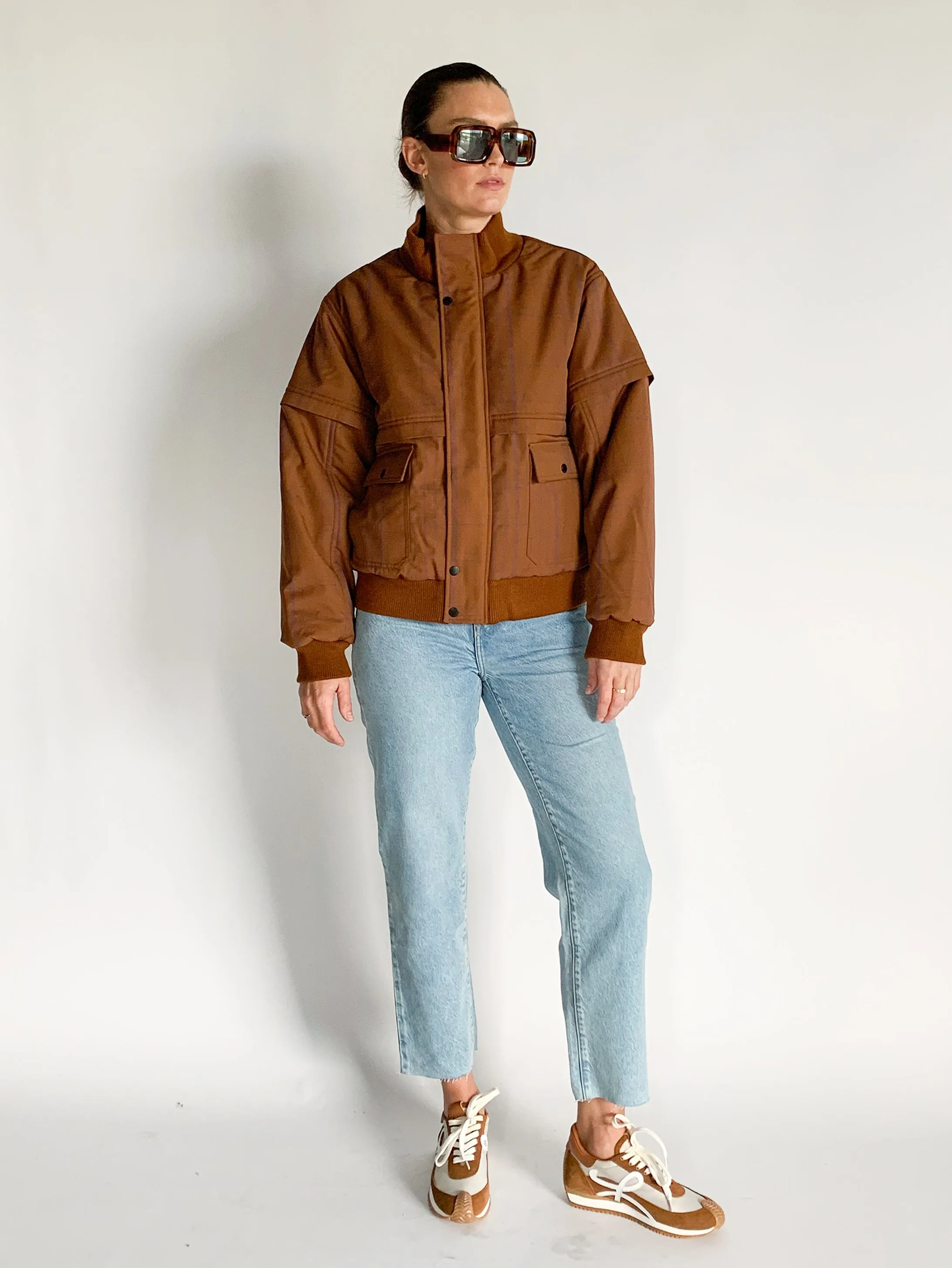 Wool Check Bomber