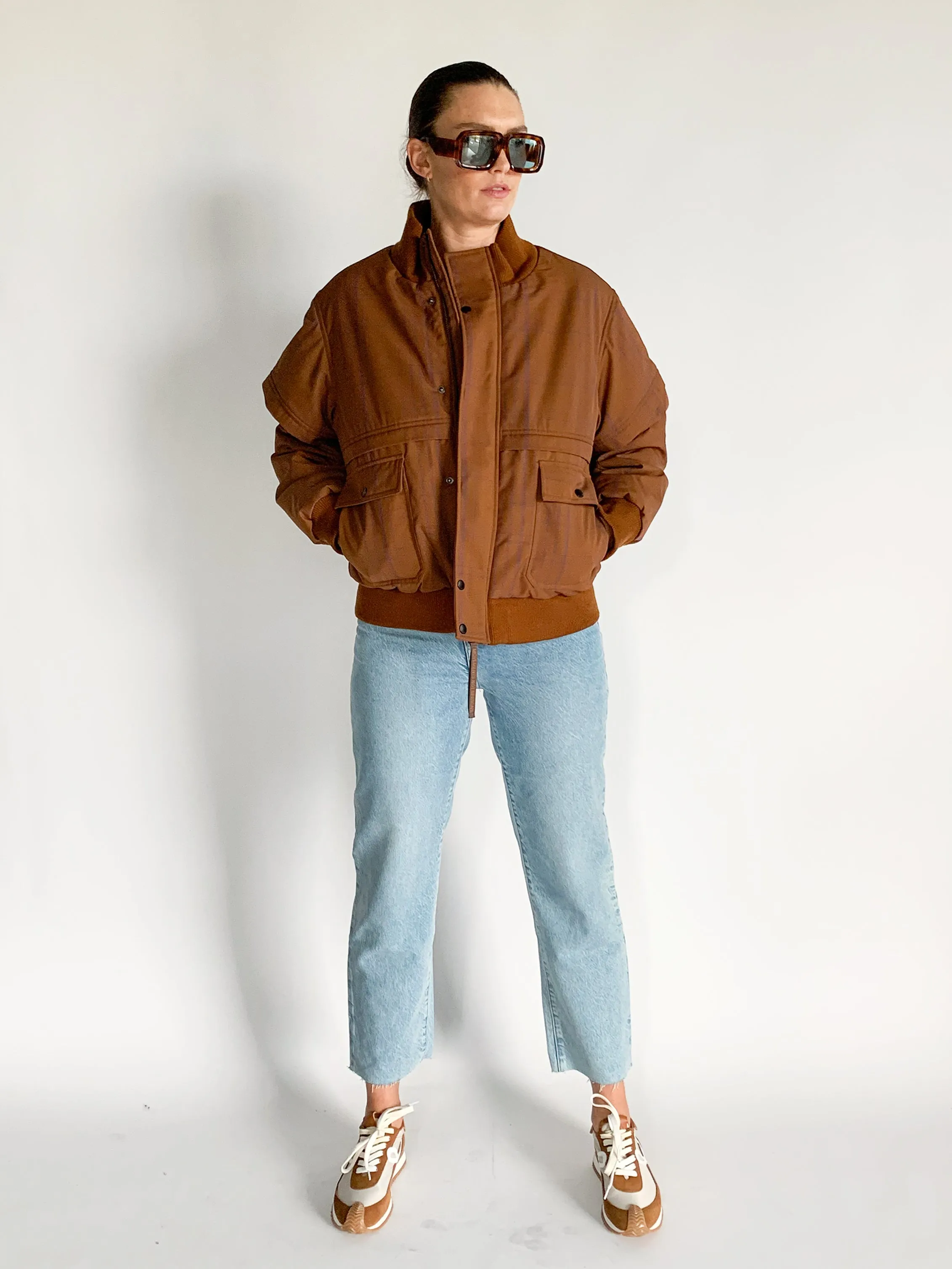 Wool Check Bomber