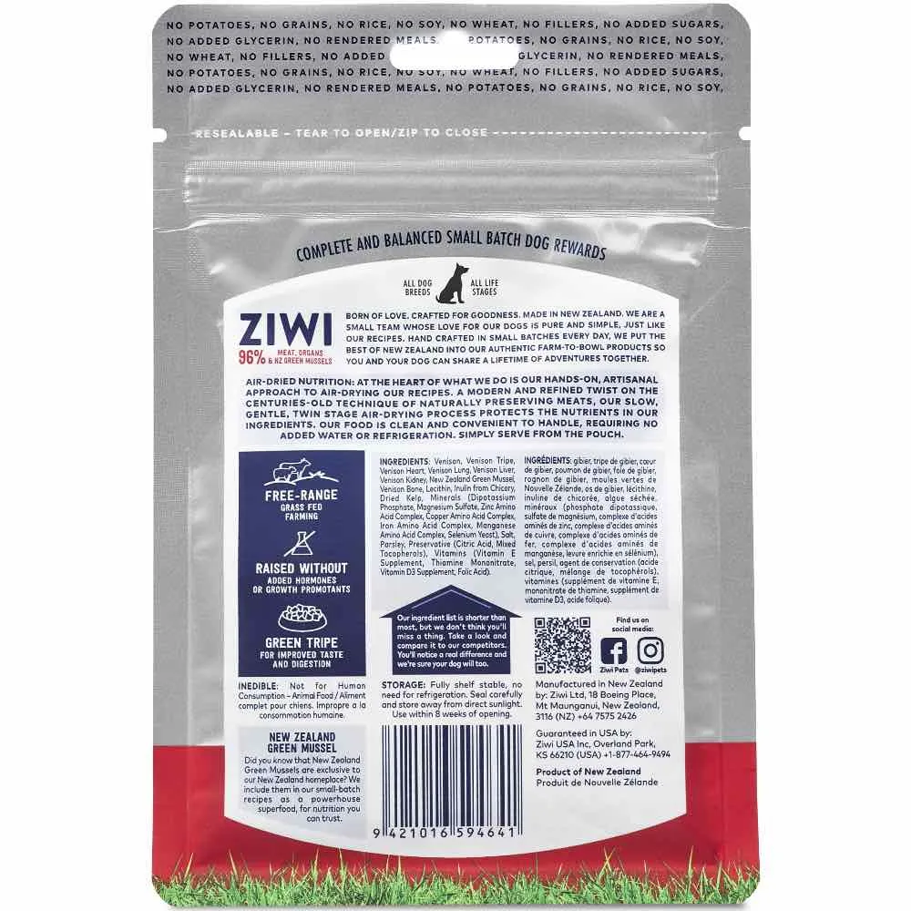 Ziwi Peak Good Dog Rewards Venison Dog Treats 85g